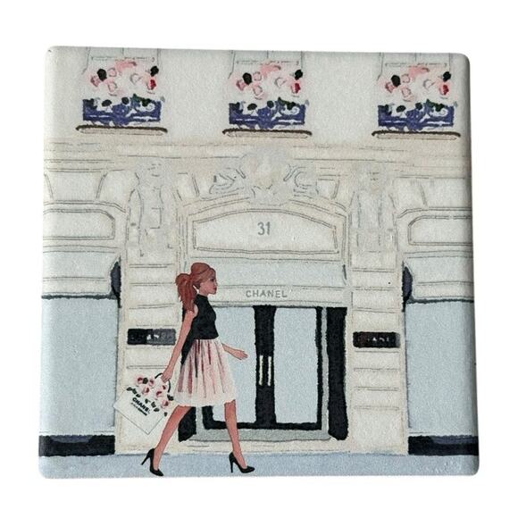 Amanda Greenwood Couture Ceramic Coasters Luxury Designer Inspired Glam Gift Set - Picture 7 of 9